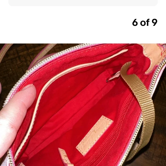 Dooney & Bourke Pink Checkered Crossbody Bag - Picture 6 of 9